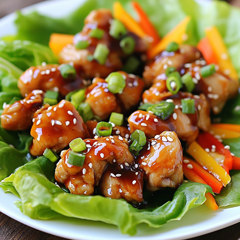 Teriyaki Chicken Lettuce Wraps Quick and Easy Recipe