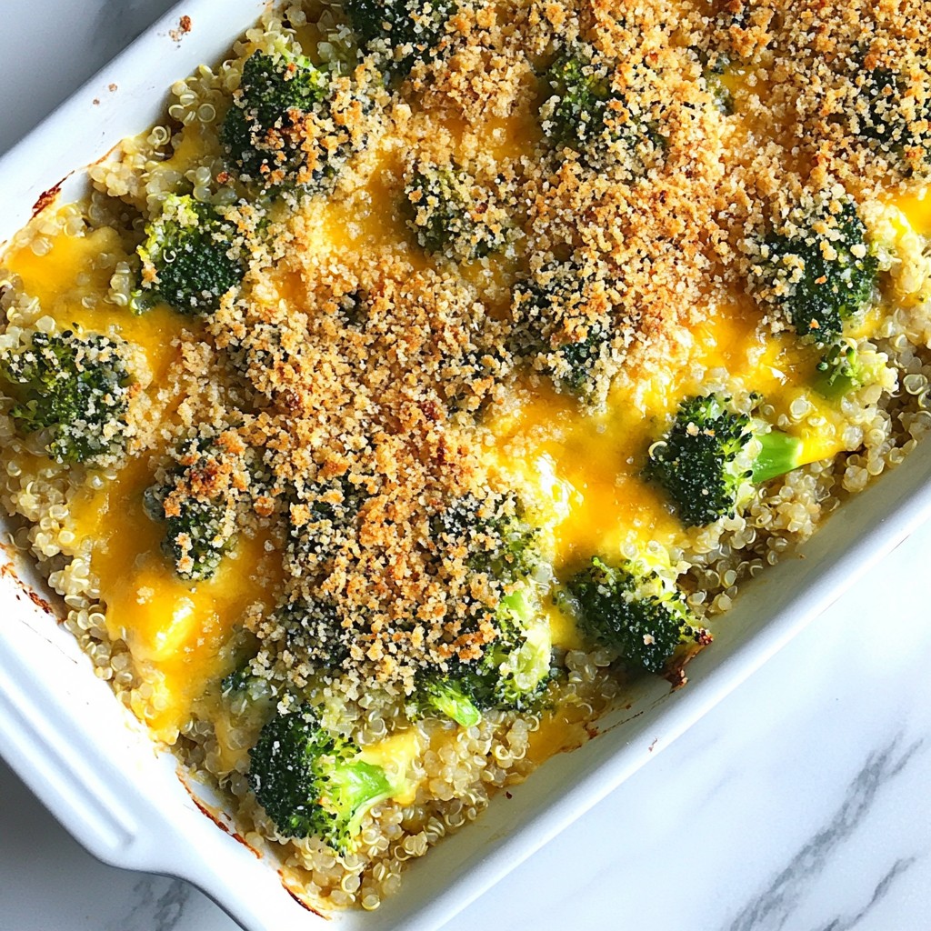Cheddar Broccoli Quinoa Casserole Flavorful and Easy