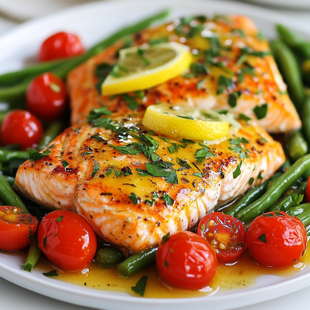 One-Pan Lemon Garlic Salmon Fresh and Flavorful Meal