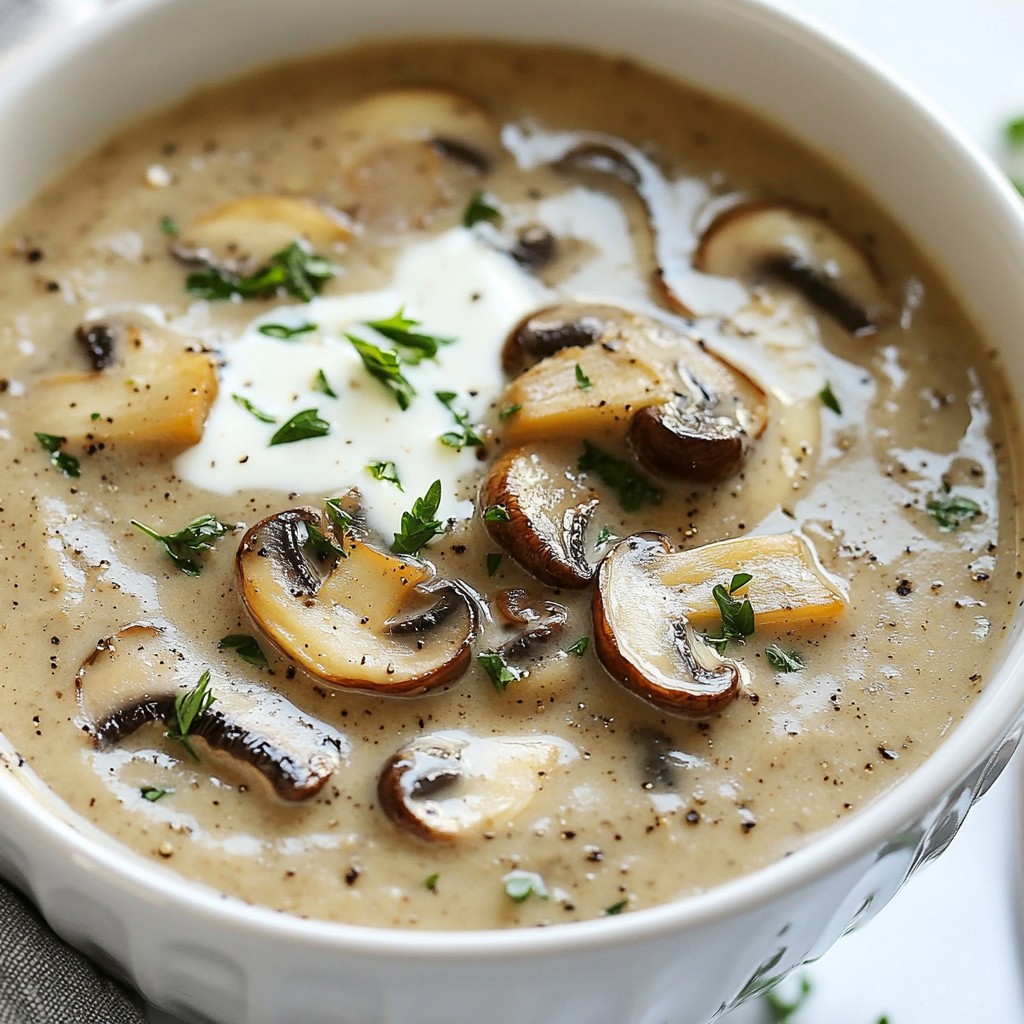 Creamy Mushroom Soup Comforting and Delicious Recipe