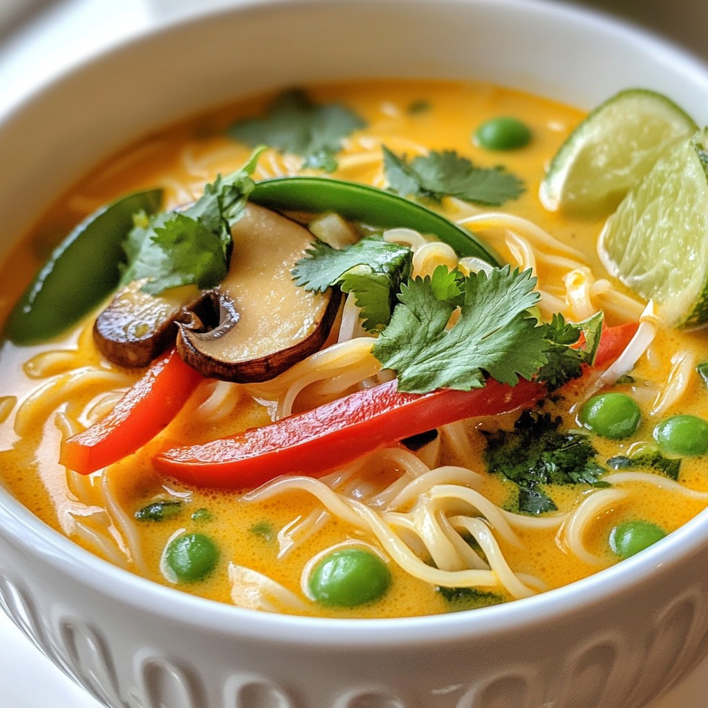 Spicy Thai Coconut Noodle Soup Tasty Comfort Recipe