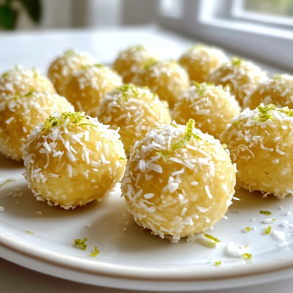 Coconut Lime Energy Balls Energetic Healthy Snack