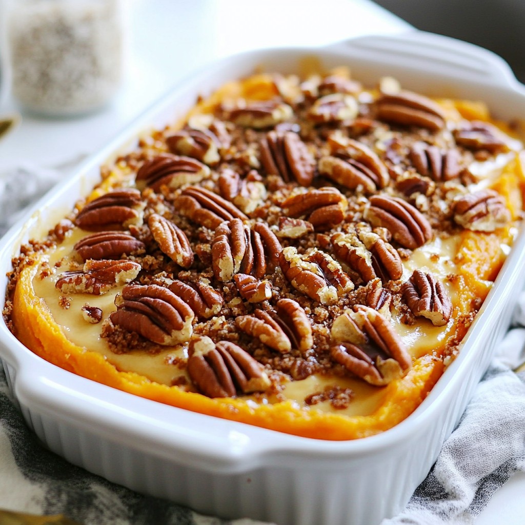 Maple Pecan Sweet Potato Casserole Rich and Creamy Dish