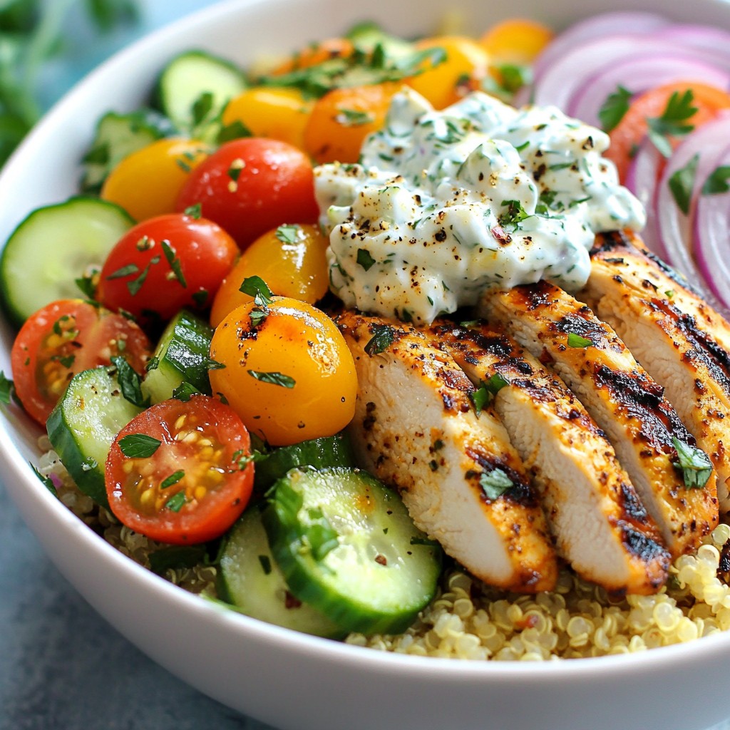 Greek Chicken Gyro Bowls Flavorful and Easy Recipe