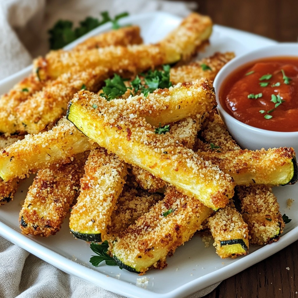 Air Fryer Parmesan Zucchini Fries Crispy and Tasty