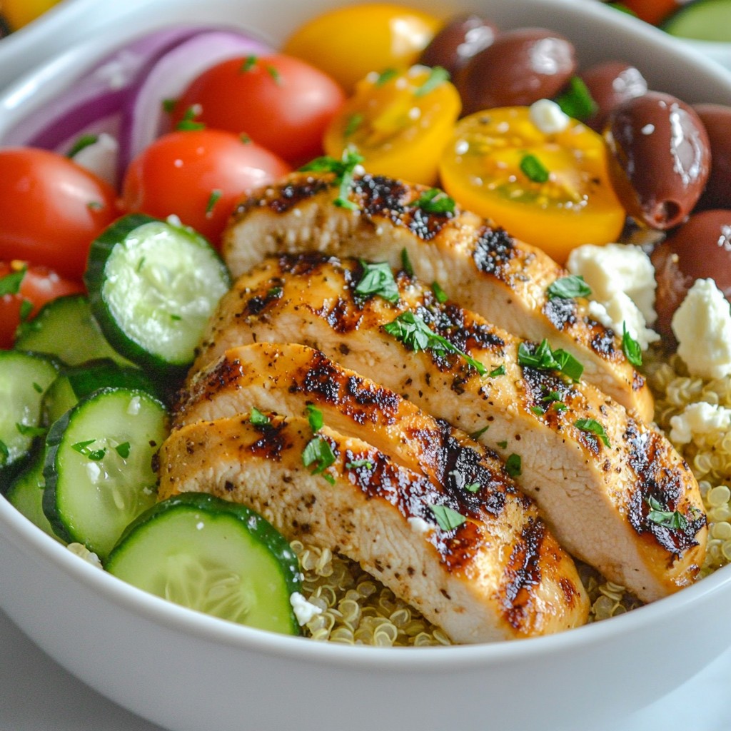 Greek Chicken Meal-Prep Bowls Flavorful and Fresh Dish