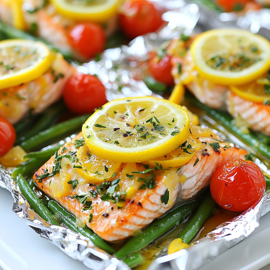 Lemon Garlic Salmon Foil Packs Simple and Flavorful Meal
