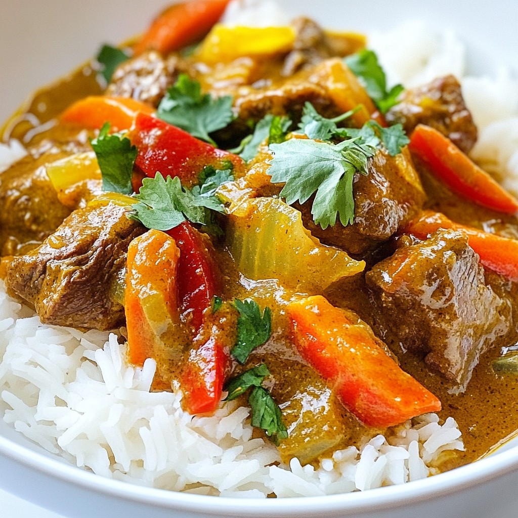 Slow Cooker Beef Coconut Curry Flavorful Comfort Dish