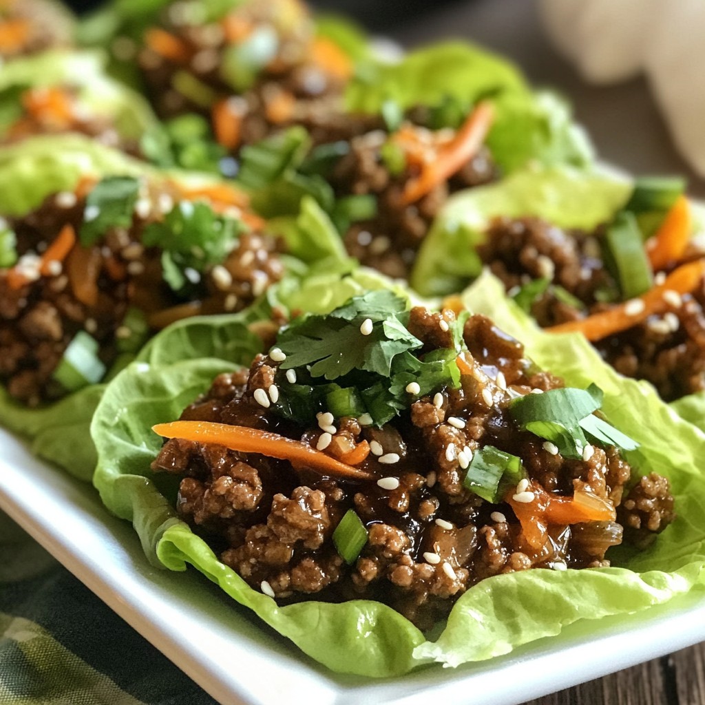 Teriyaki Beef Lettuce Wraps Tasty and Quick Meal
