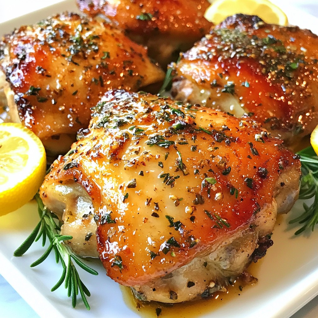 Garlic Herb Roasted Chicken Thighs Easy Dinner Recipe