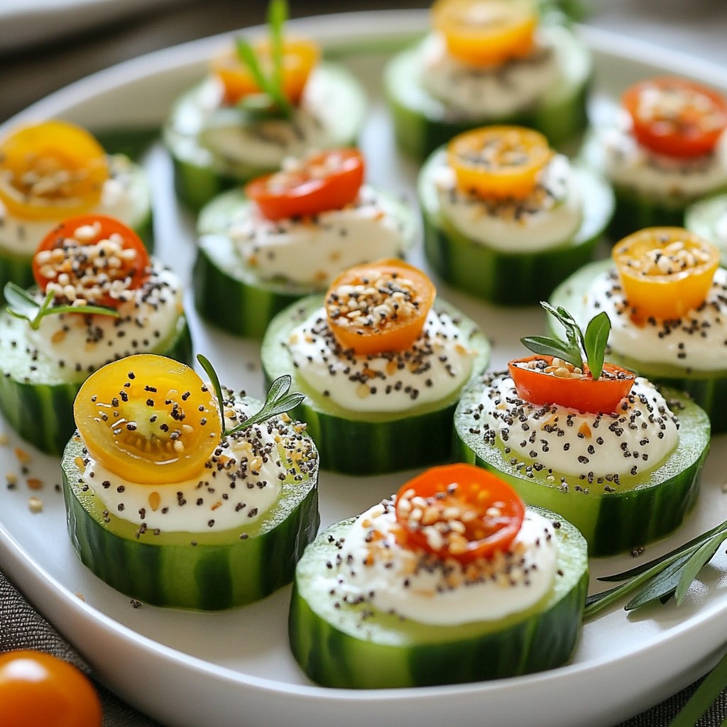Everything Bagel Cucumber Bites Flavorful and Fresh Snack
