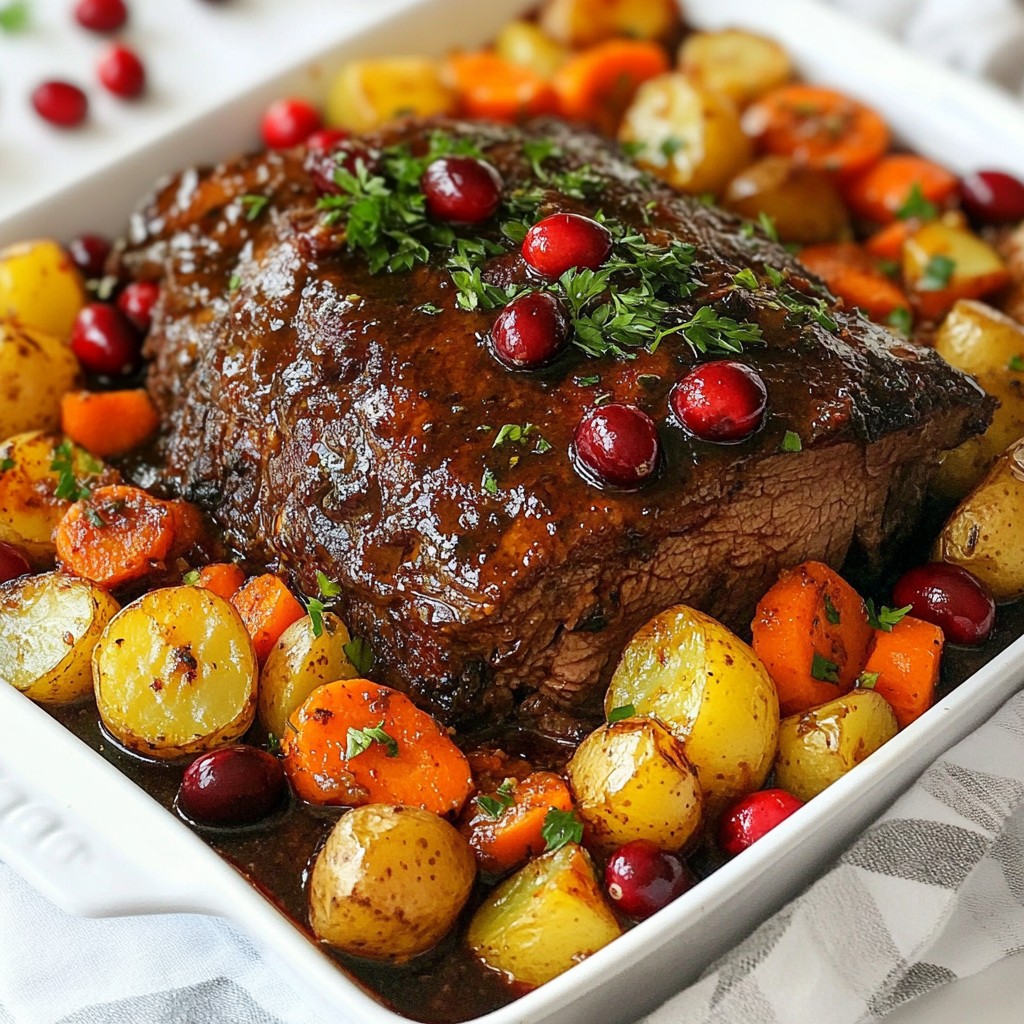 Cranberry Balsamic Pot Roast Savory and Hearty Meal