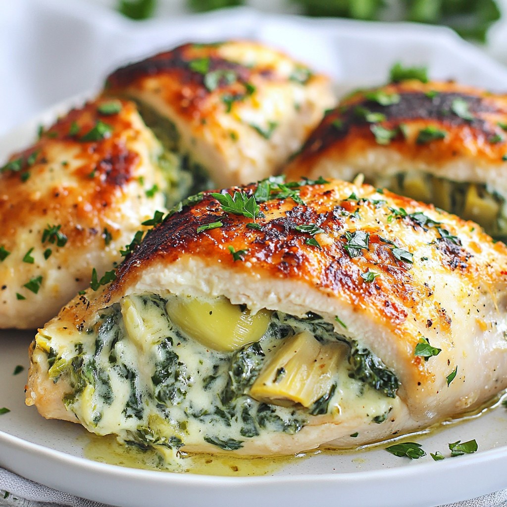 Spinach Artichoke Stuffed Chicken Delightful Recipe
