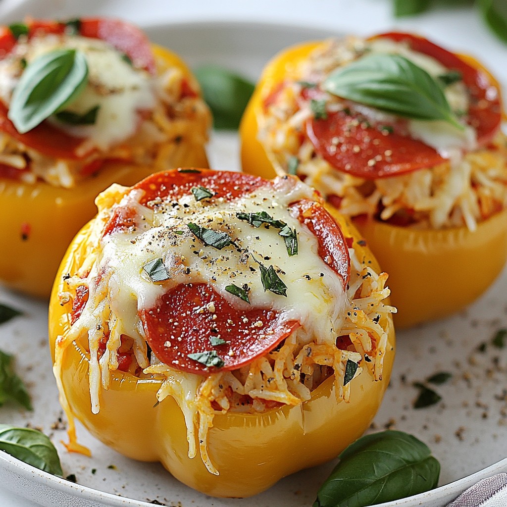 Pepperoni Pizza Stuffed Peppers Flavorful Dinner Idea