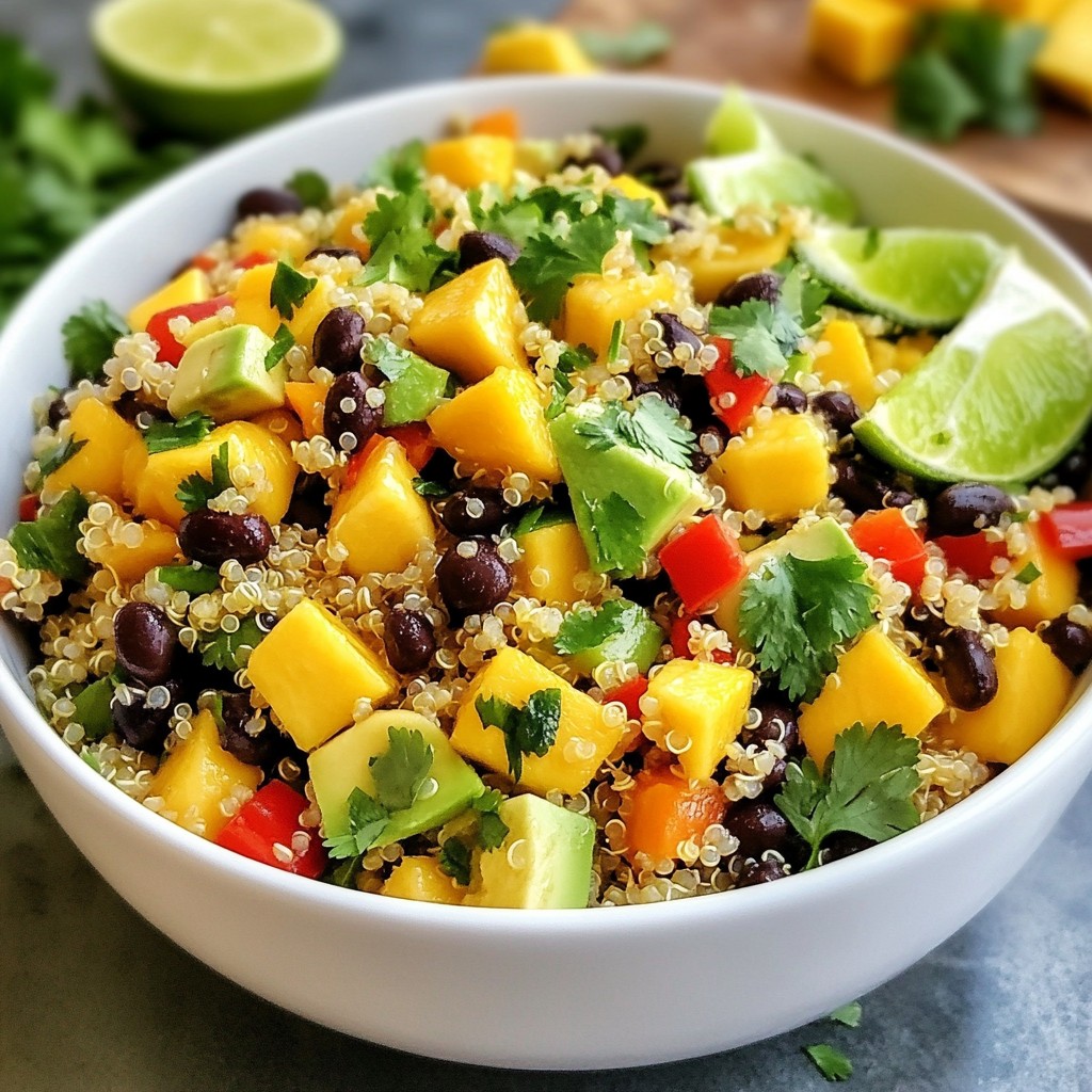 Mango Black Bean Quinoa Salad Fresh and Healthy Dish