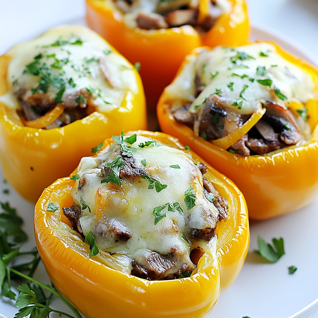 Philly Cheesesteak Stuffed Peppers Savory Quick Meal