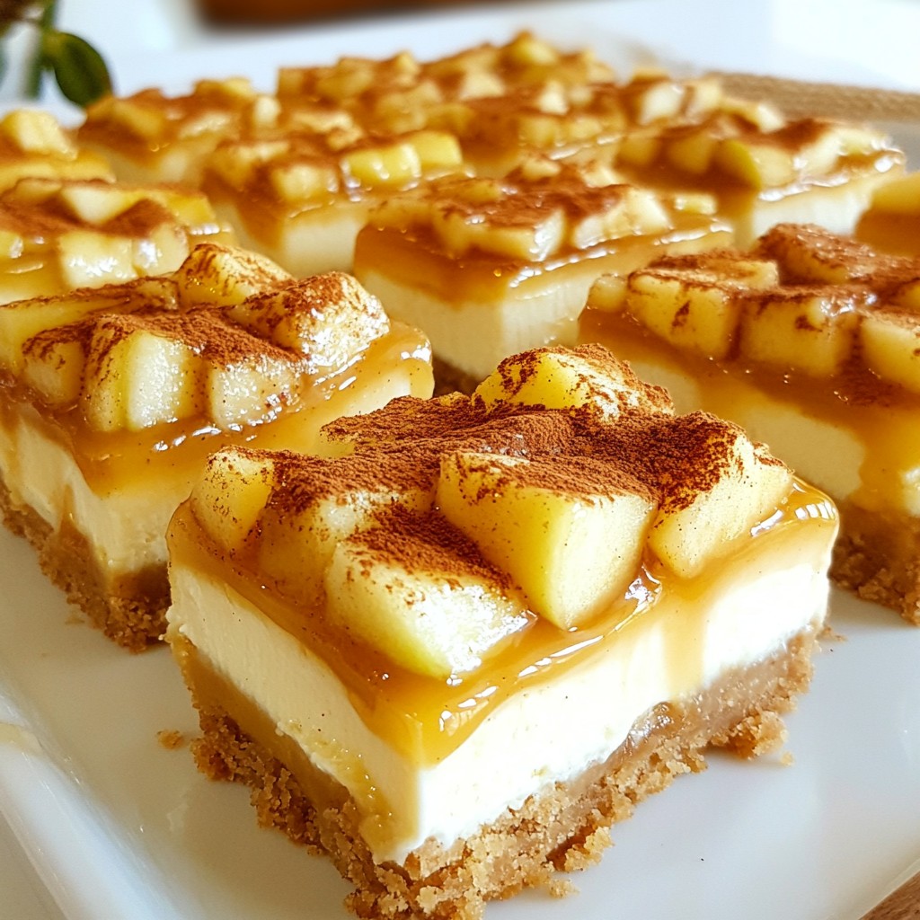 Caramel Apple Cheesecake Bars Delightful and Easy Recipe