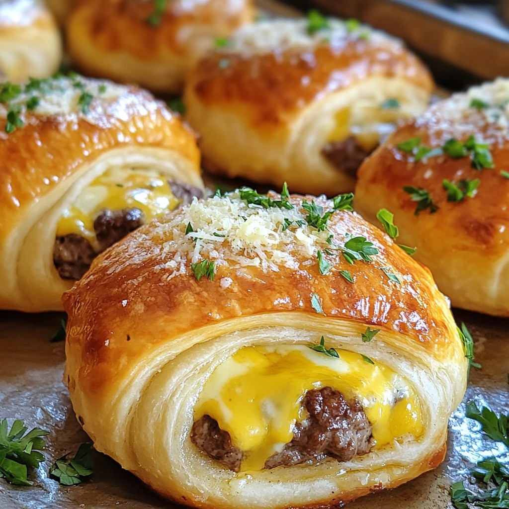 Garlic Parmesan Cheeseburger Bombs Tasty and Easy Treat