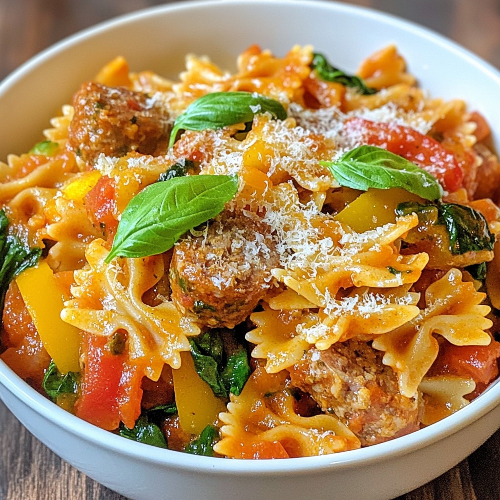 Italian Sausage Bow Tie Pasta Flavorful Family Meal