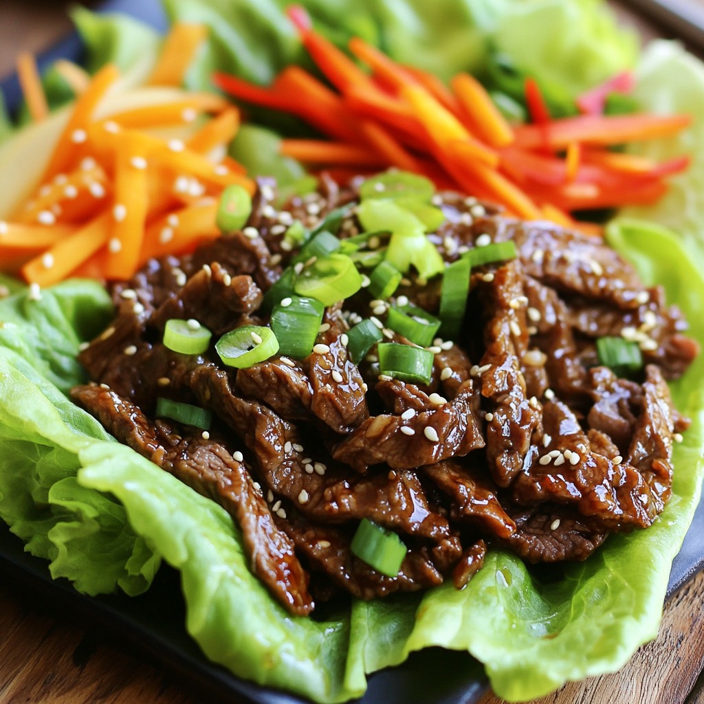 Korean BBQ Beef Bulgogi Lettuce Wraps Delightful Meal