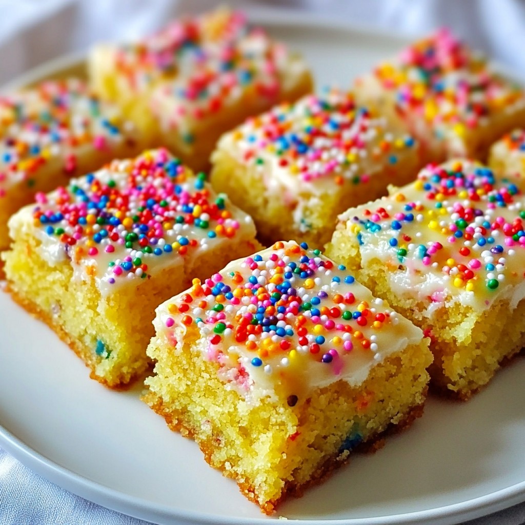 Birthday Cake Blondies Delightful and Fun Treat