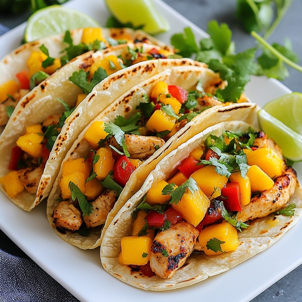Spicy Mango Lime Chicken Tacos Flavorful Delight