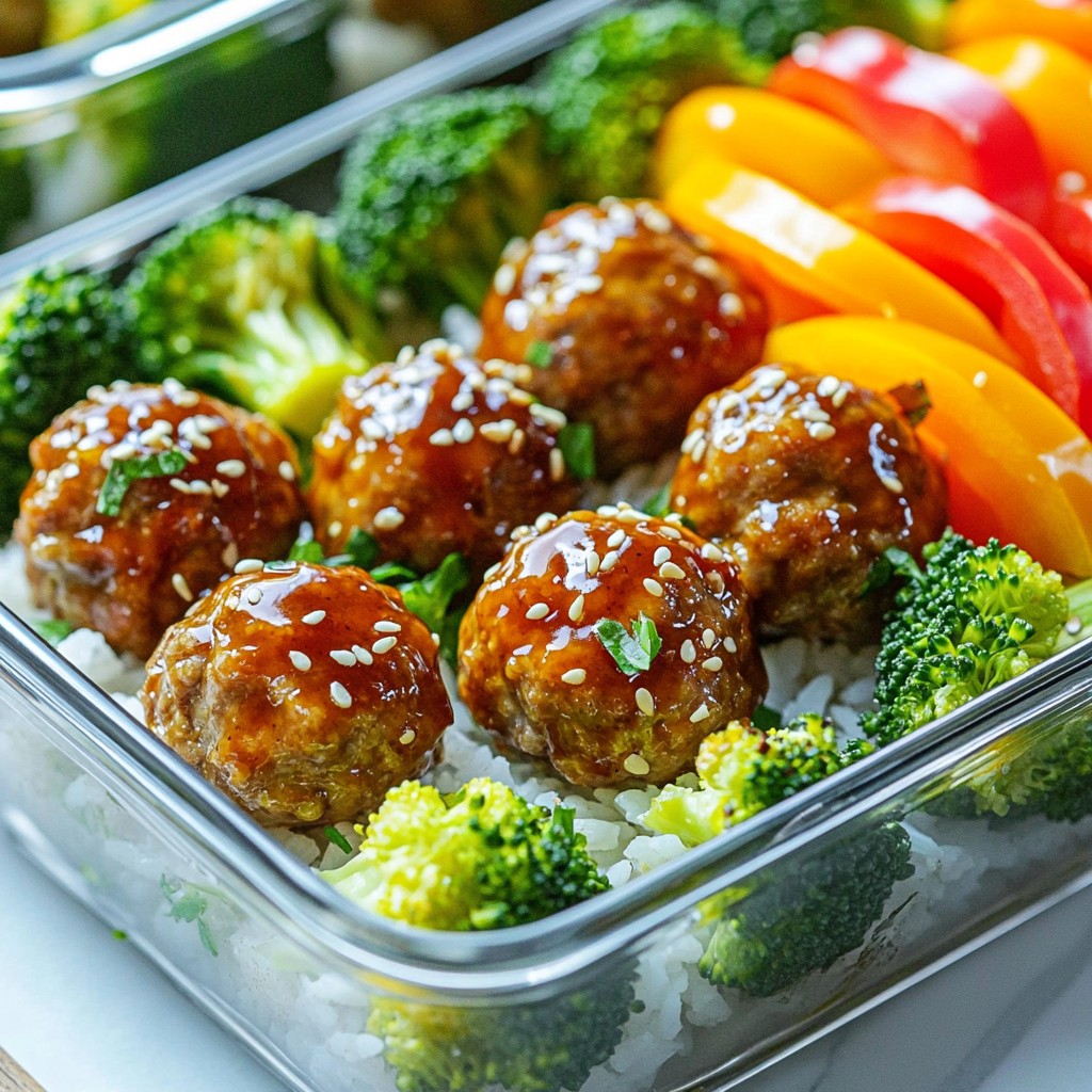 Teriyaki Meatball Meal Prep Bowls Flavorful and Easy