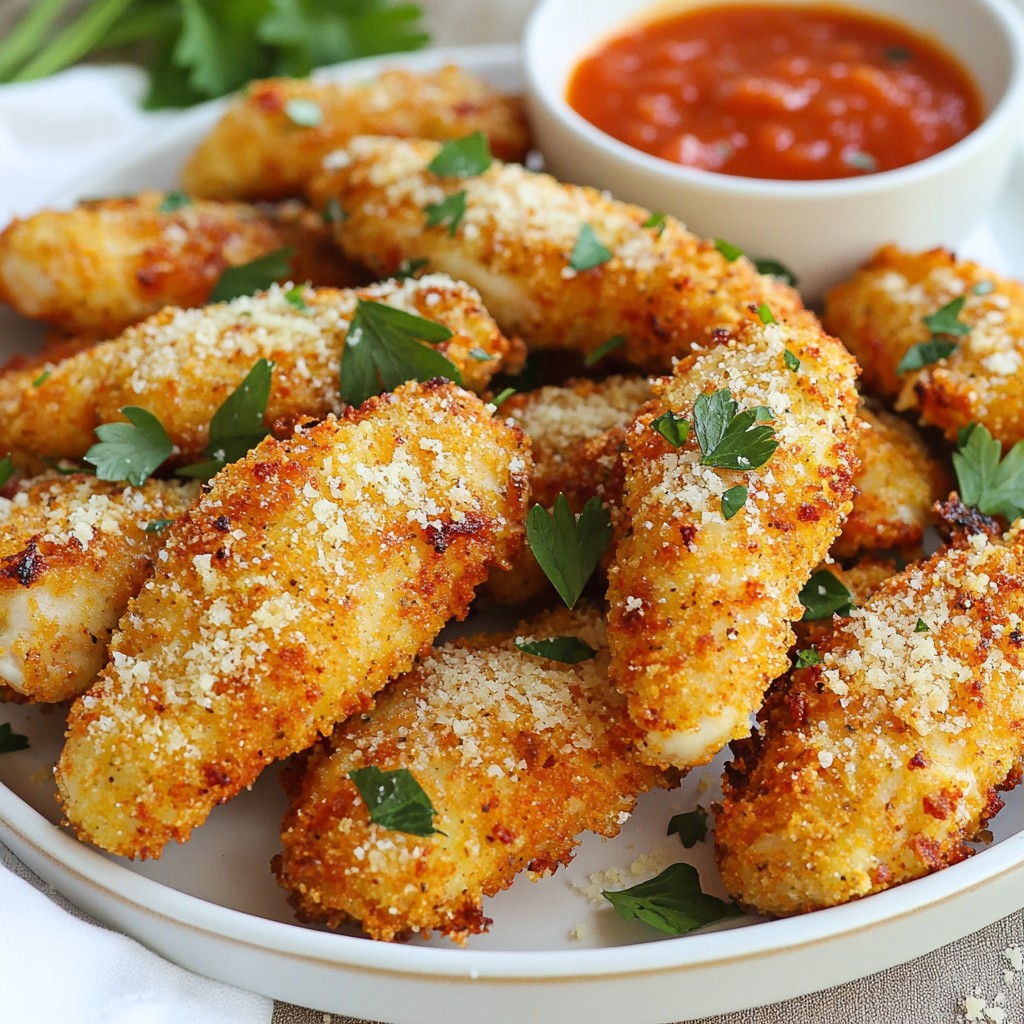 Air Fryer Garlic Parmesan Chicken Tenders Crispy Treat
