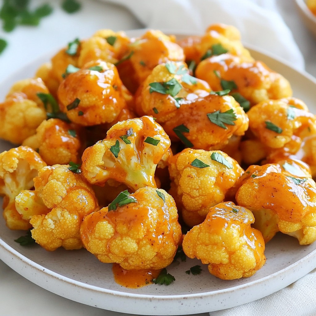 Vegan Buffalo Cauliflower Bites Spicy Flavor Delight