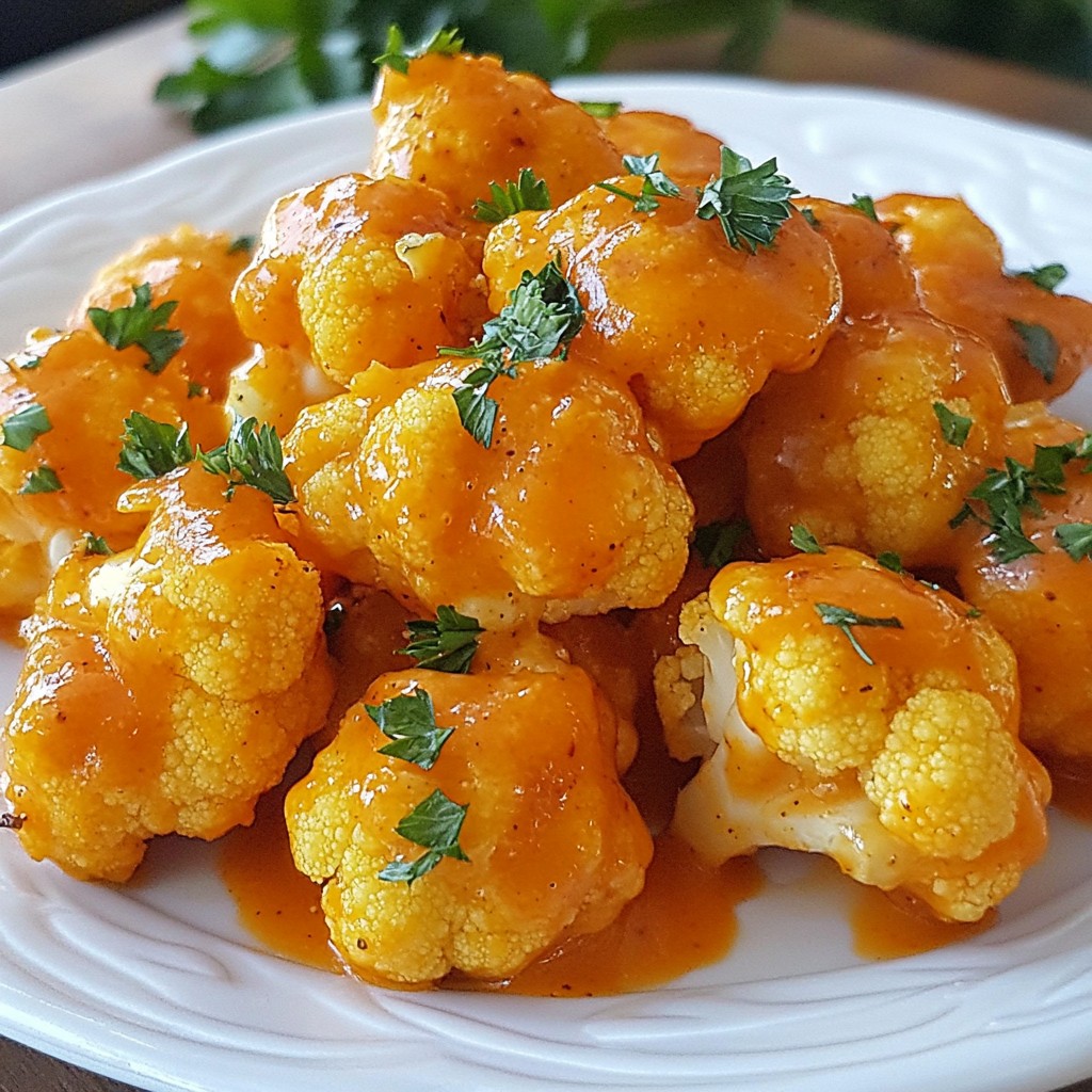 Buffalo Cauliflower Bites Flavorful and Easy Snack