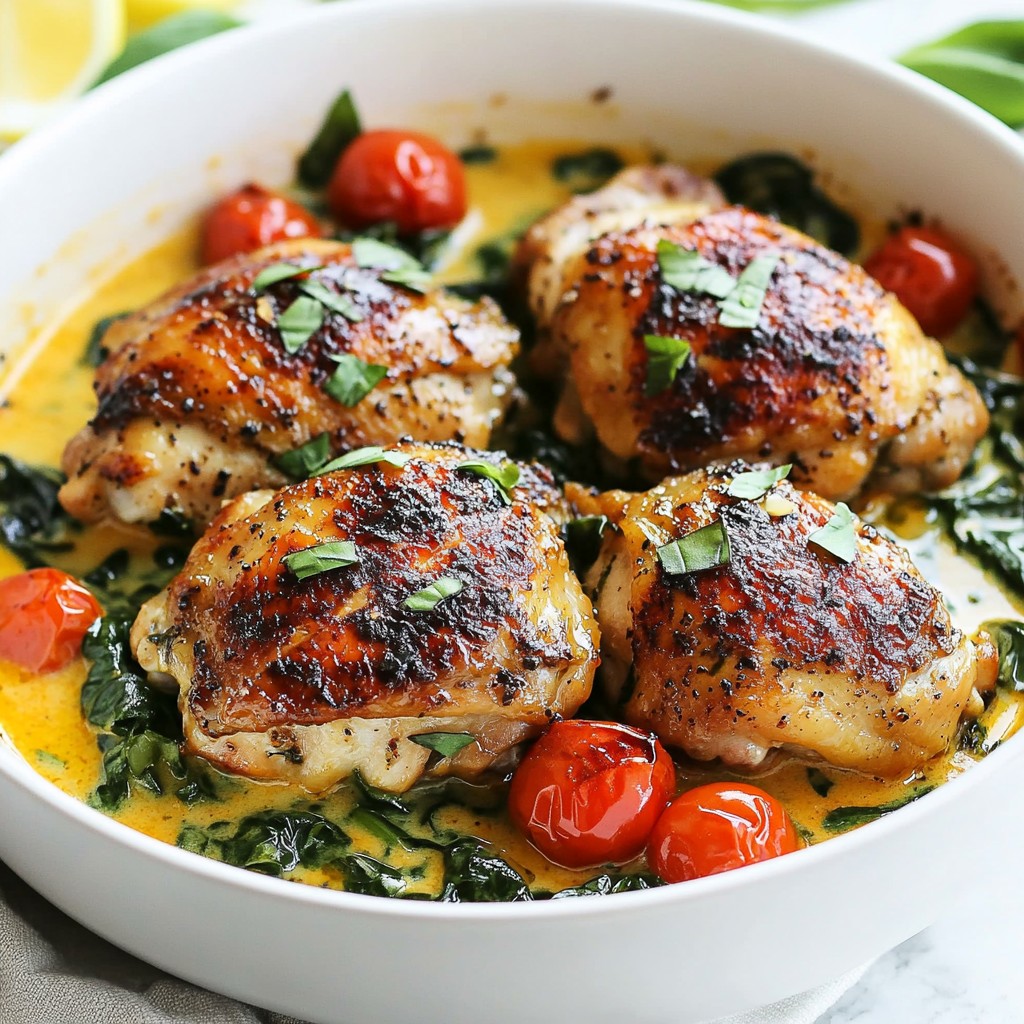 One-Pot Creamy Tuscan Chicken Flavorful Dinner Recipe