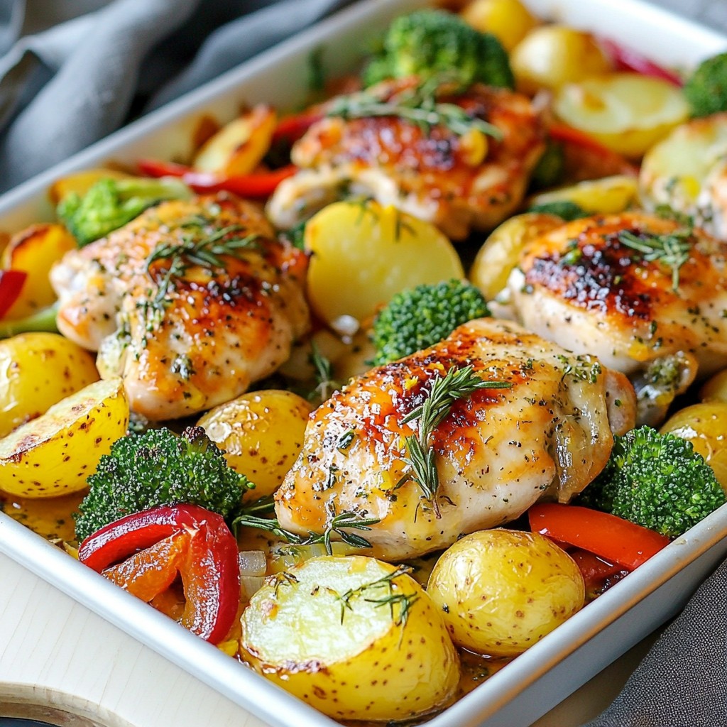 Sheet Pan Lemon Herb Chicken & Veggies Delight