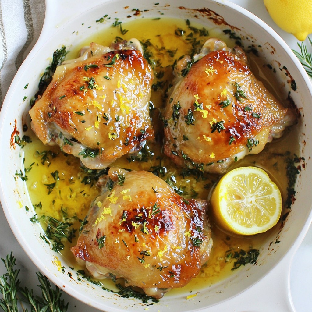 One-Pan Lemon Herb Chicken Thighs Dinner Delight