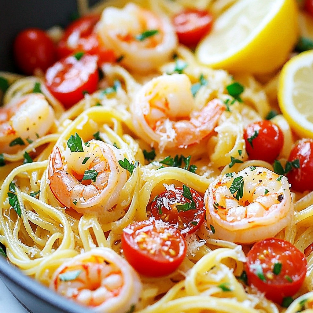 One-Pot Garlic Butter Shrimp Pasta Flavorful Delight