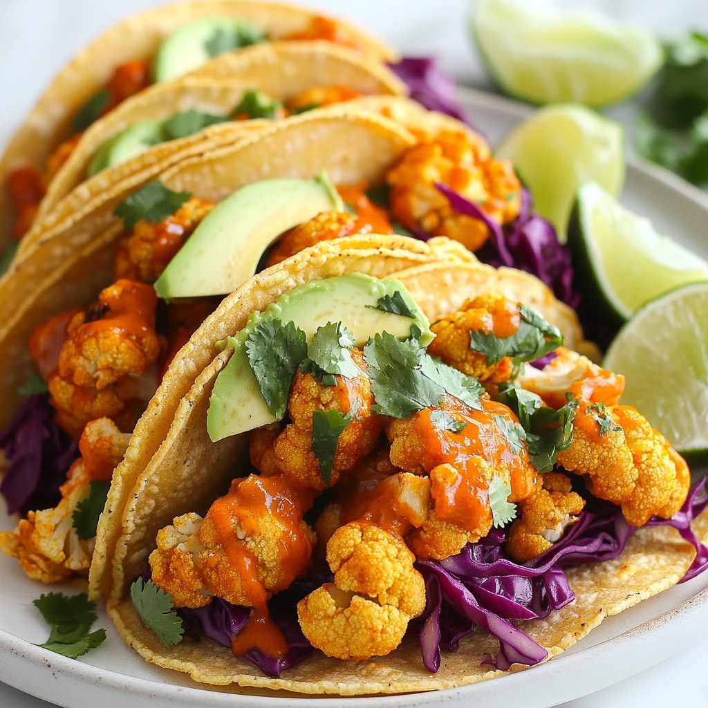 Vegan Buffalo Cauliflower Tacos Flavorful and Crispy
