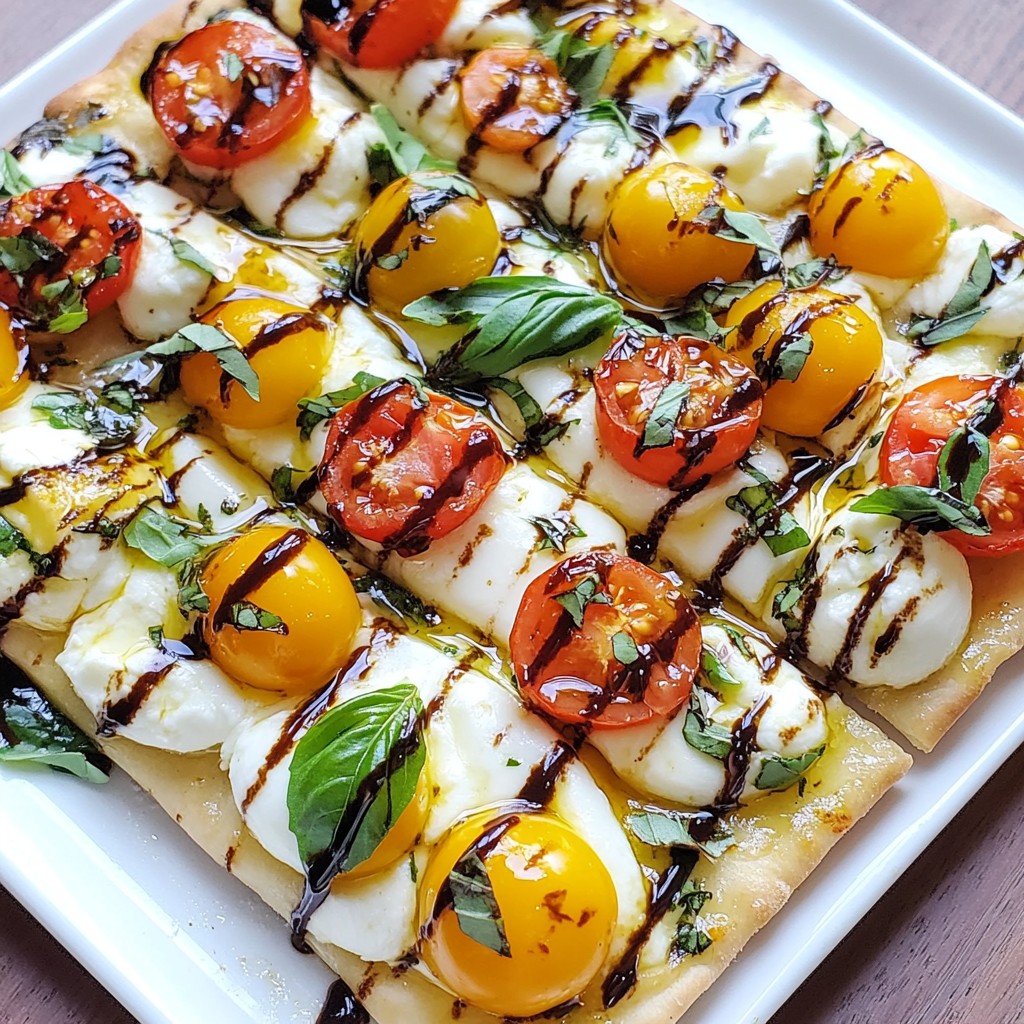 Minute Caprese Flatbread Simple and Tasty Recipe