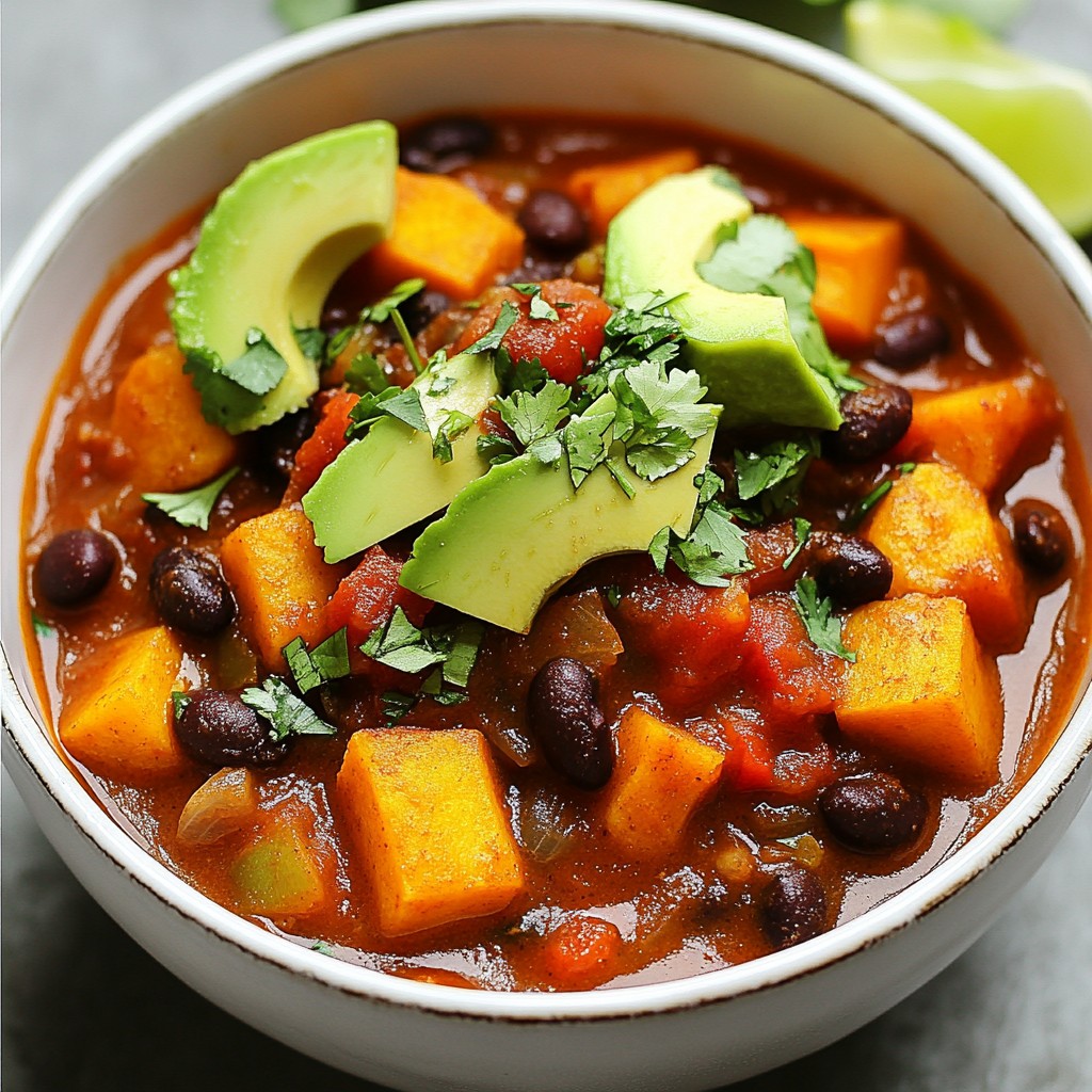 Vegan Sweet Potato Chili Hearty and Comforting Dish