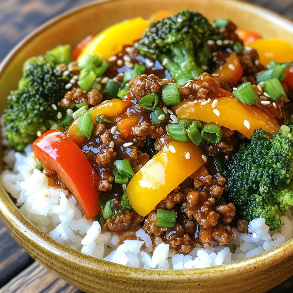Teriyaki Ground Beef Rice Bowls Flavorful and Simple Meal