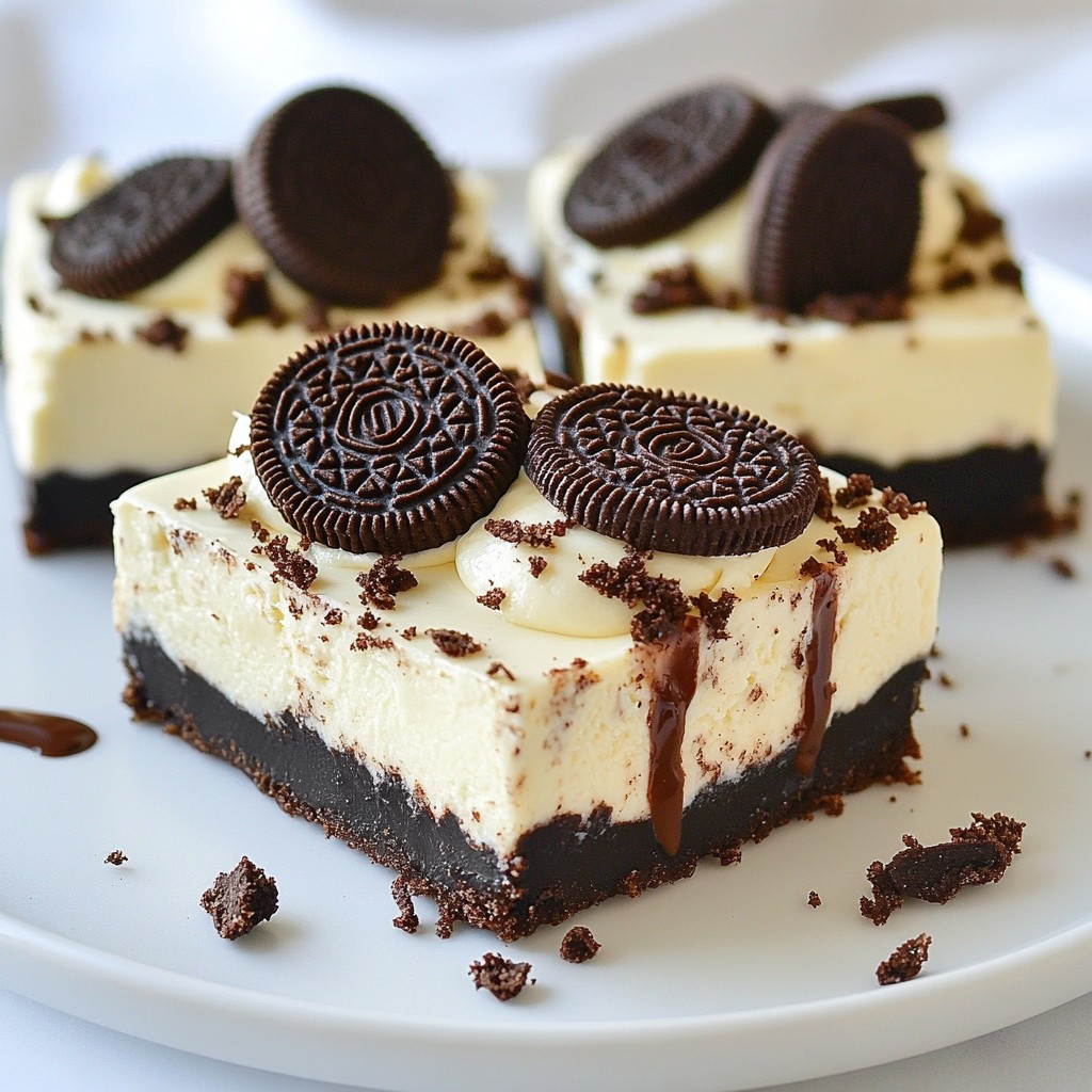 No Bake Oreo Cheesecake Bars Simple and Tasty Treat