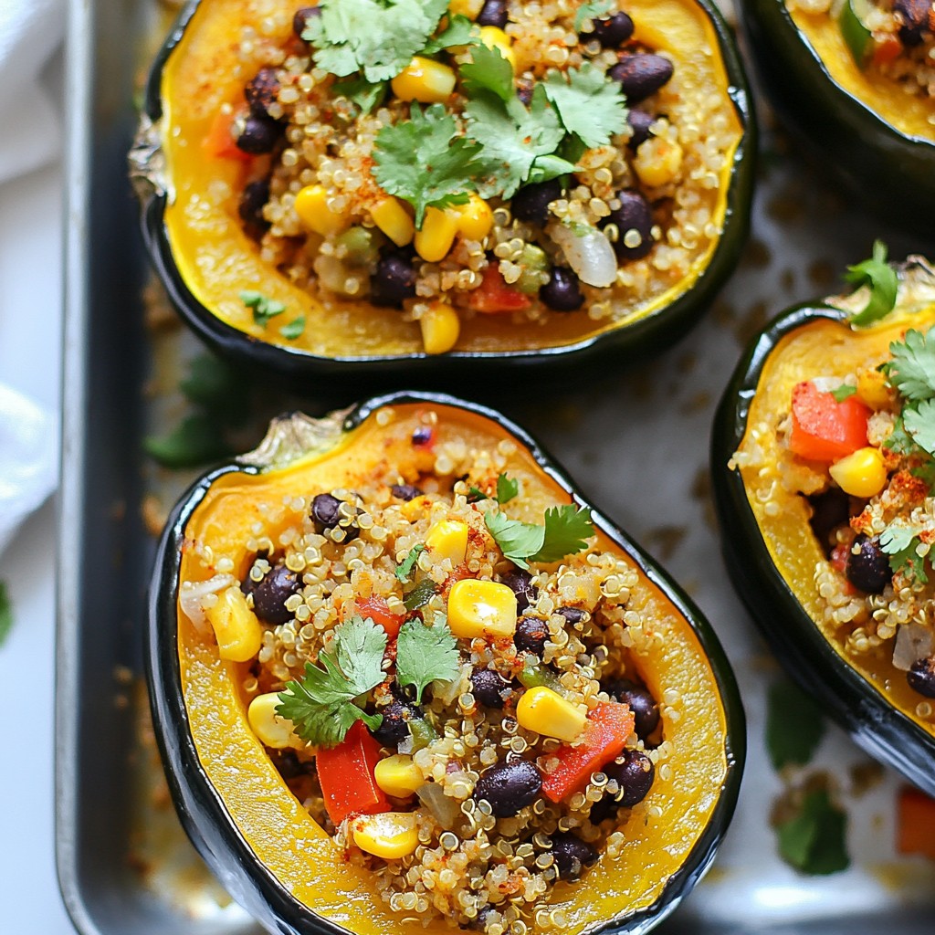 Vegetarian Stuffed Acorn Squash Flavorful and Nutritious
