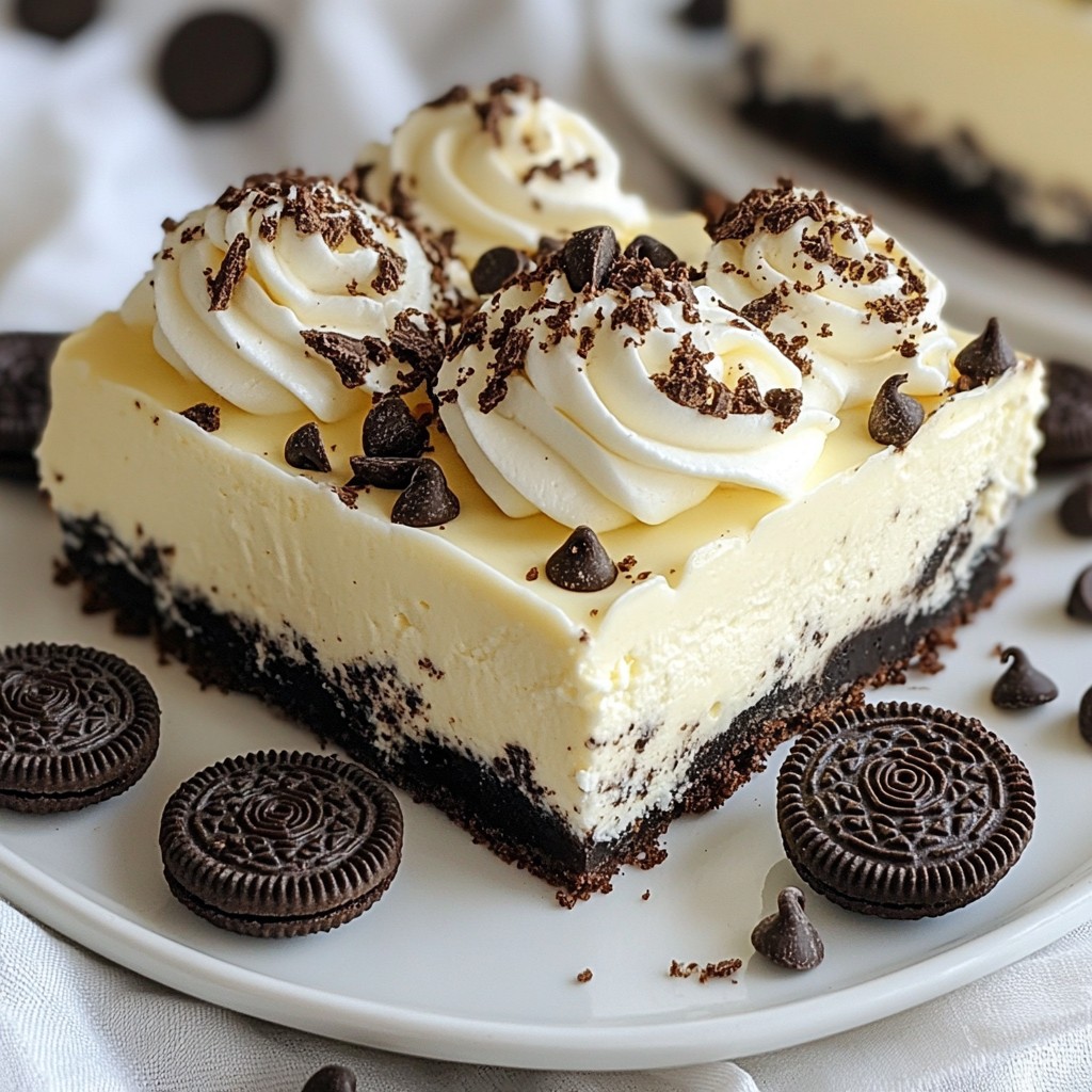 No-Bake Oreo Cheesecake Bars Easy and Tasty Recipe