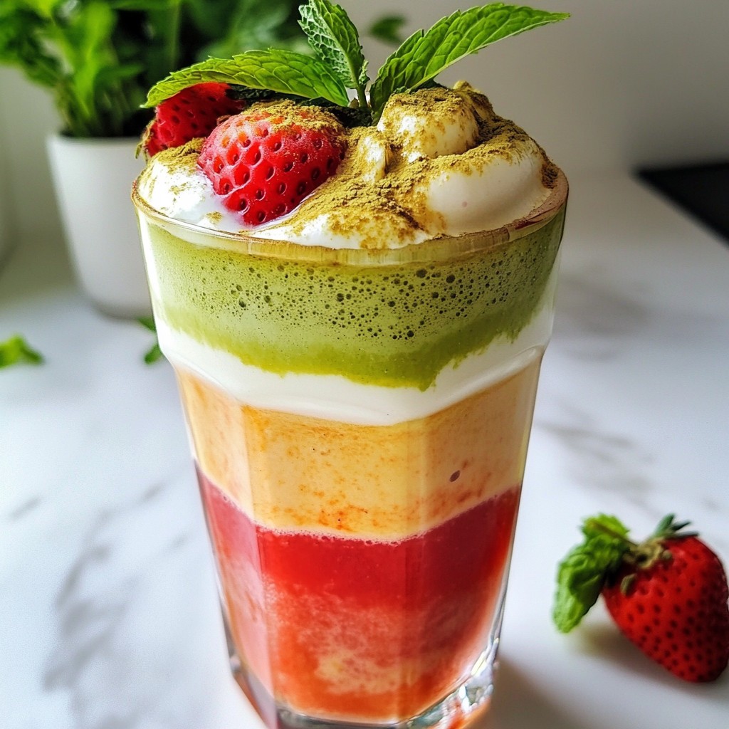 Savory Strawberry Matcha Latte Refreshing Delight