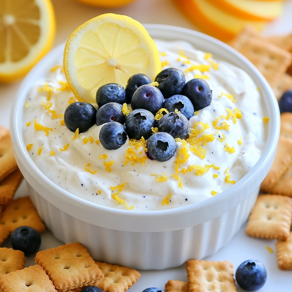 Lemon Blueberry Cheesecake Dip Easy and Delightful Snack