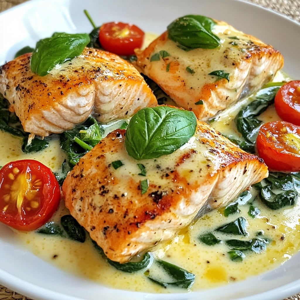 Creamy Tuscan Salmon Quick and Simple Meal Idea