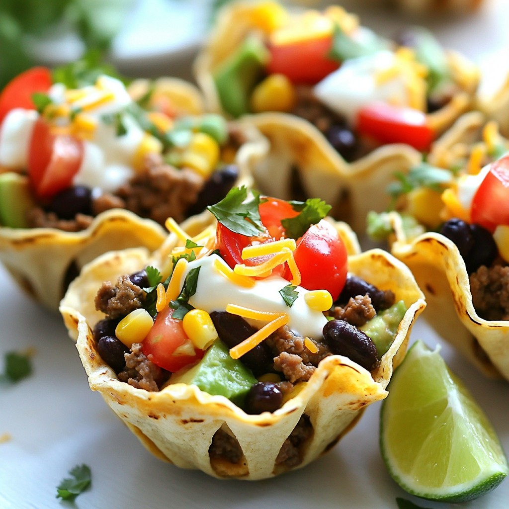 Beef Taco Salad Cups Perfect for Easy Meals