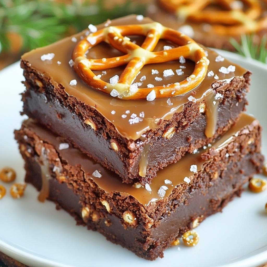 Salted Caramel Pretzel Brownies Irresistible Delight