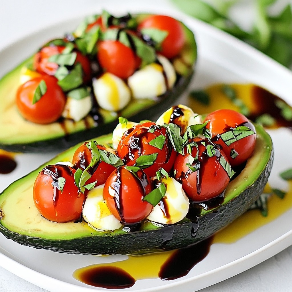Caprese Stuffed Avocados Delightful and Fresh Meal