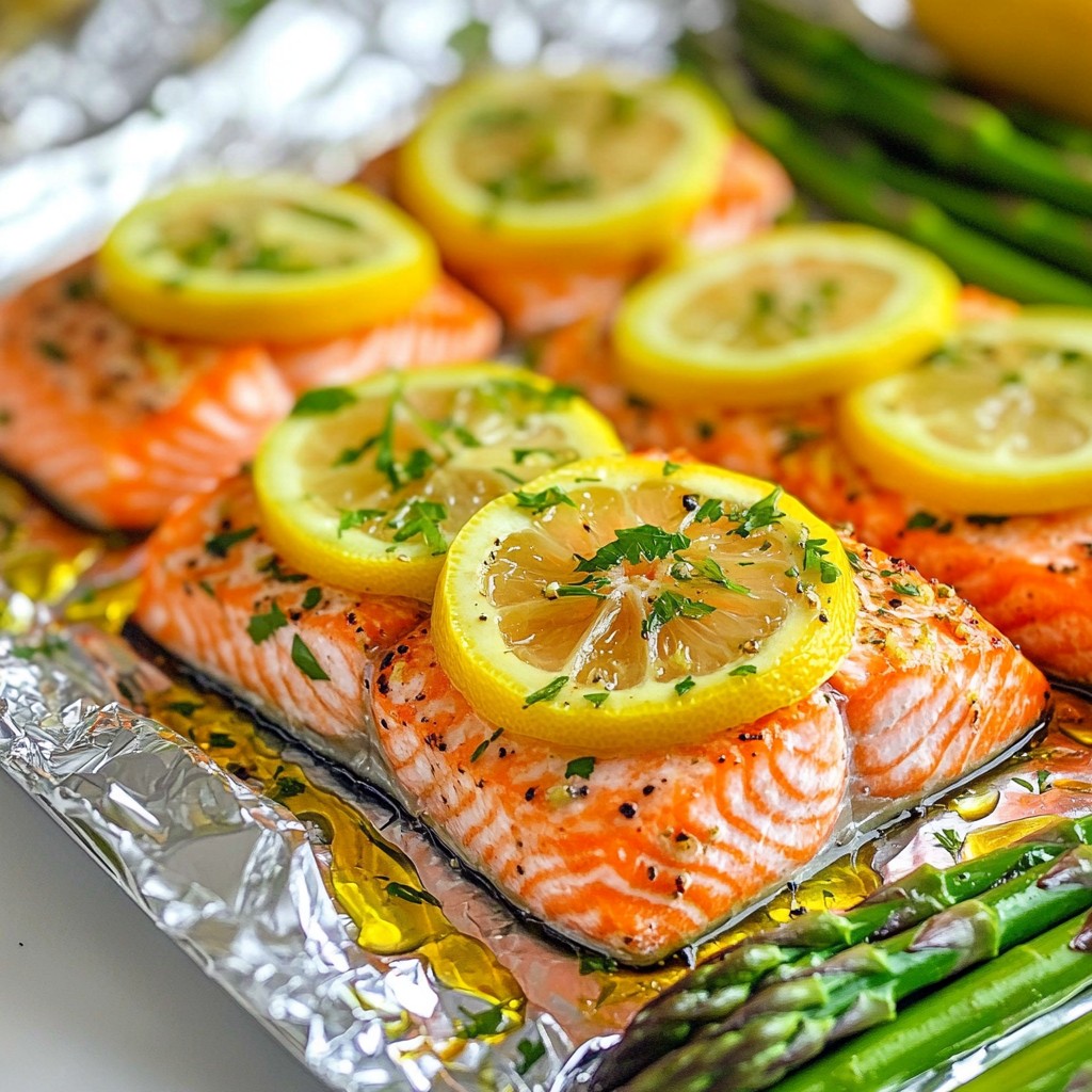 Easy Lemon Garlic Salmon Foil Packs Quick and Tasty