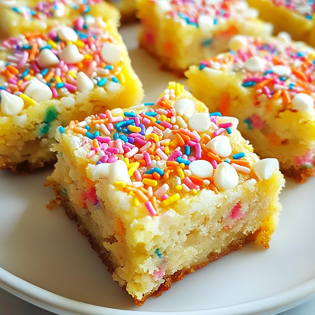 Funfetti Cake Batter Blondies Delightful Sweet Treat