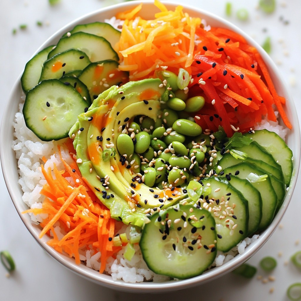 Rainbow Veggie Sushi Bowls Colorful and Healthy Meal